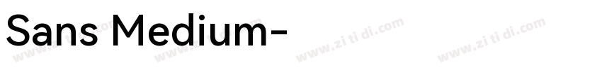 Sans Medium字体转换